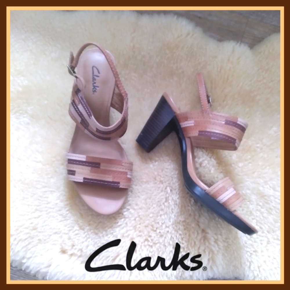 Clarks Multicolor Heeled Sandals